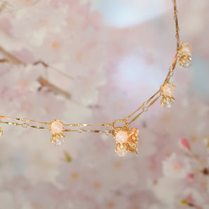 (Special Edition) Moonstone Gold Dangle Choker - Lily of the Valley | LOVE BY THE MOON