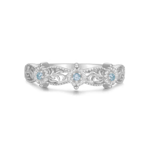CZ Silver	Flora Ring - Aster | LOVE BY THE MOON