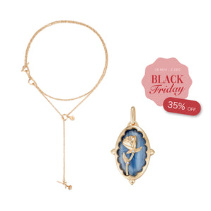 Black Friday Bundle | Moonstone Key Gold Toggle Necklace