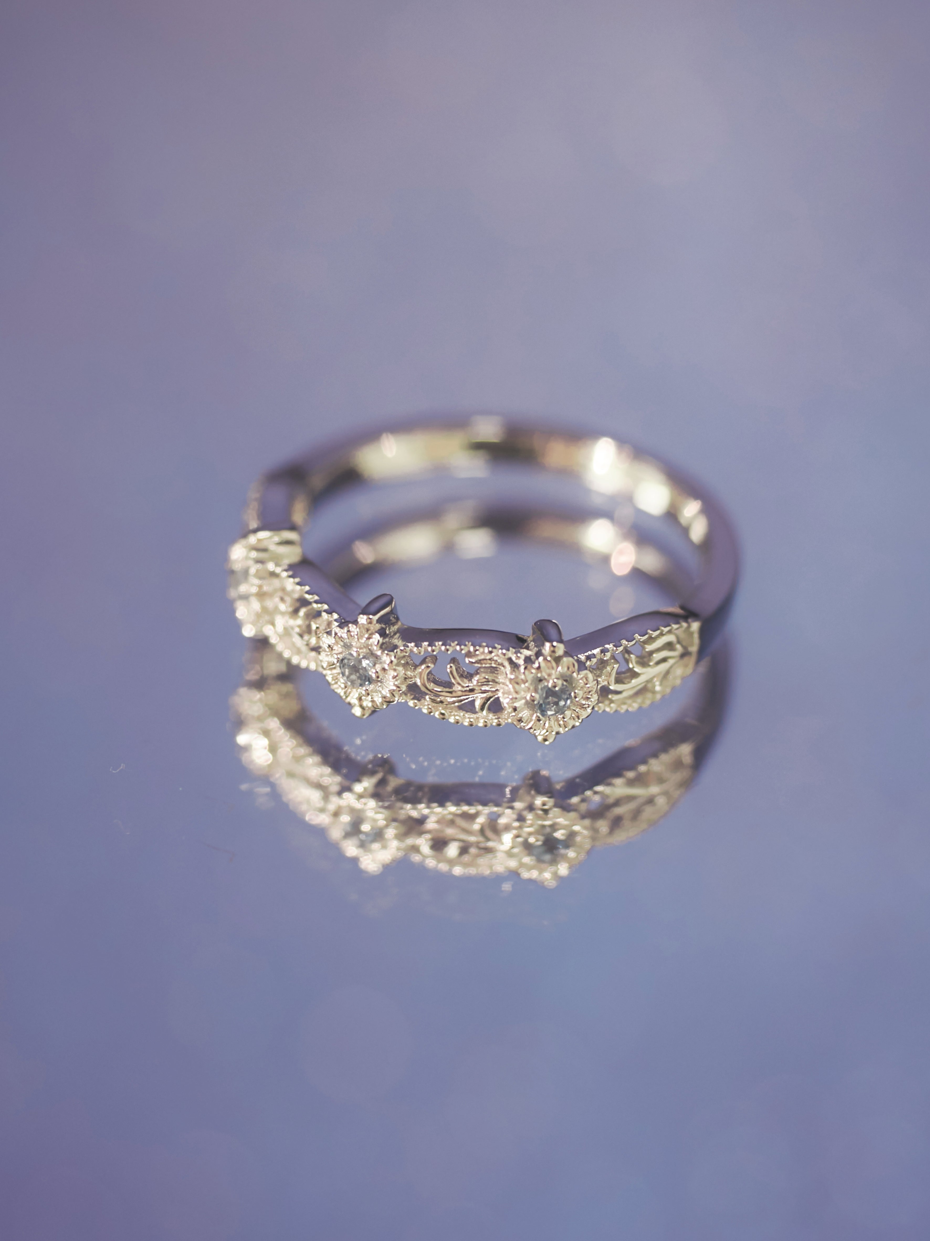 CZ Silver	Flora Ring - Aster | LOVE BY THE MOON