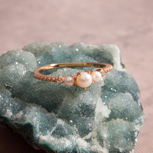 Freshwater Pearl Gold Ring - Whimsy