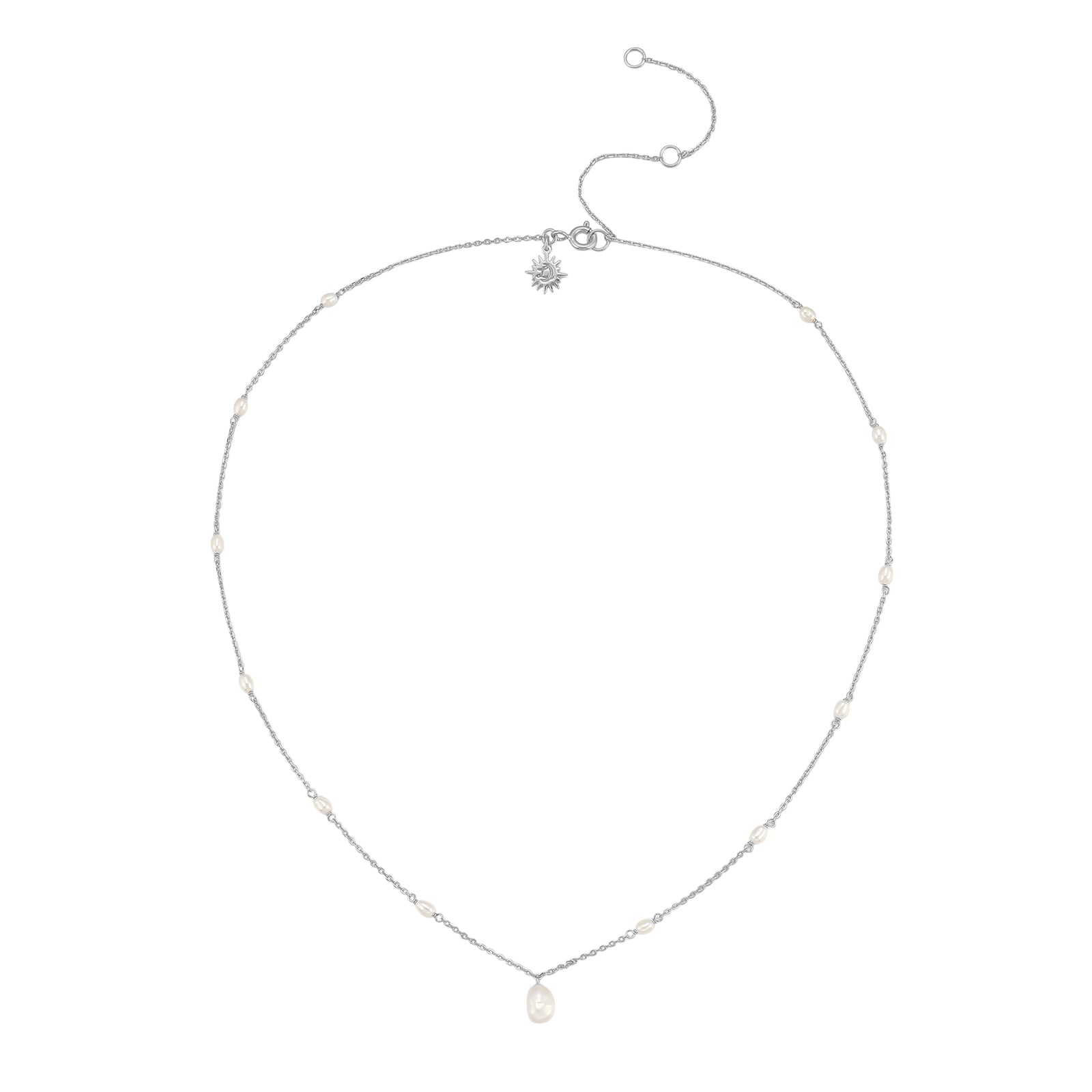 Freshwater Pearl Silver Necklace｜LOVE BY THE MOON
