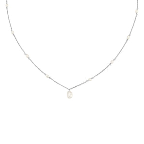 Freshwater Pearl Silver Necklace｜LOVE BY THE MOON 
