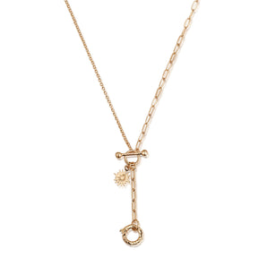 Gold Toggle Lariat 2-way Necklace | LOVE BY THE MOON