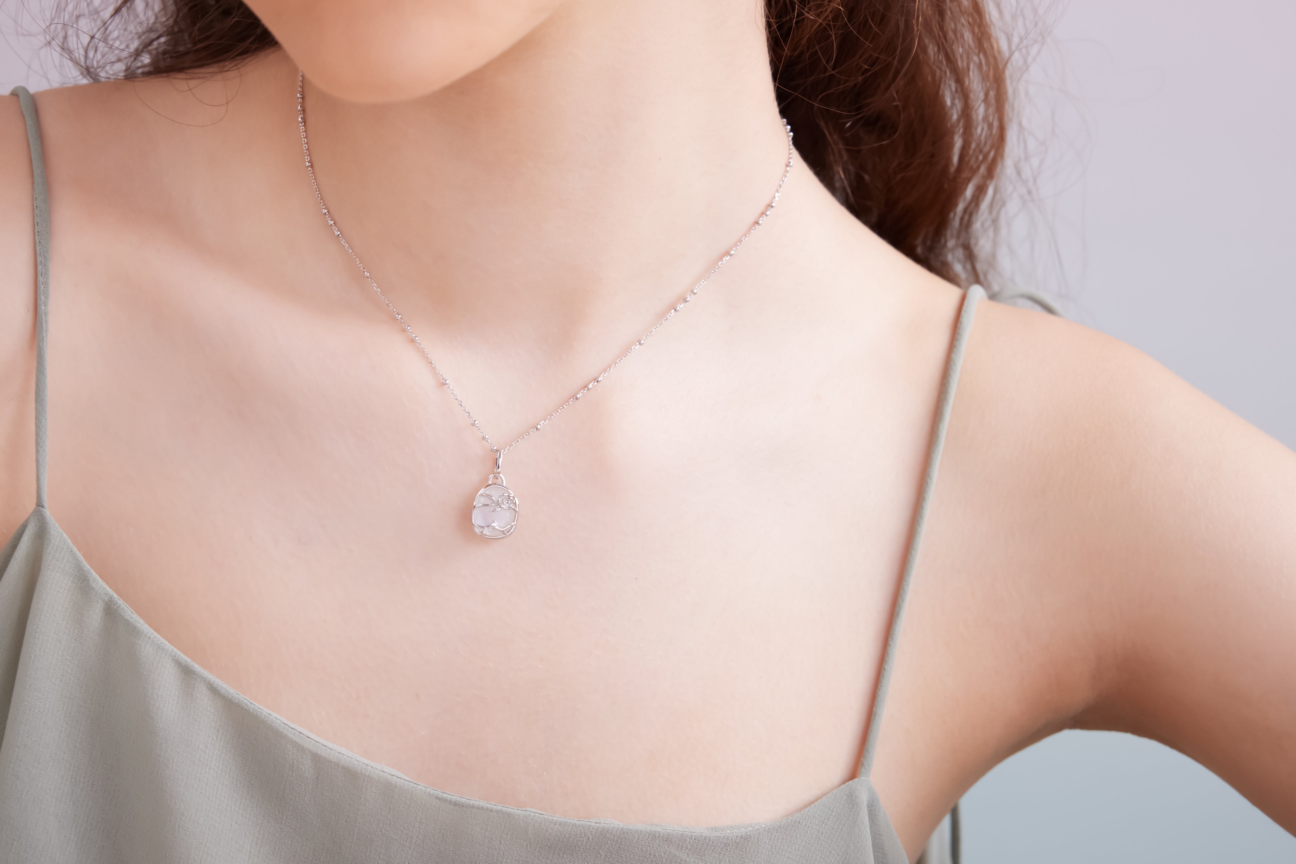 Moonstone Silver Pendant - Poppy | LOVE BY THE MOON