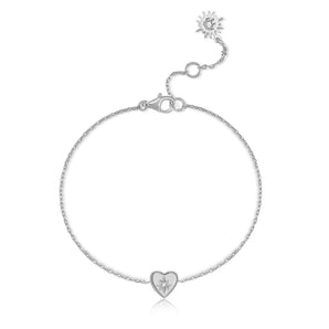 Silver Carnelian Double Sided Bracelet - Sweetheart | LOVE BY THE MOON