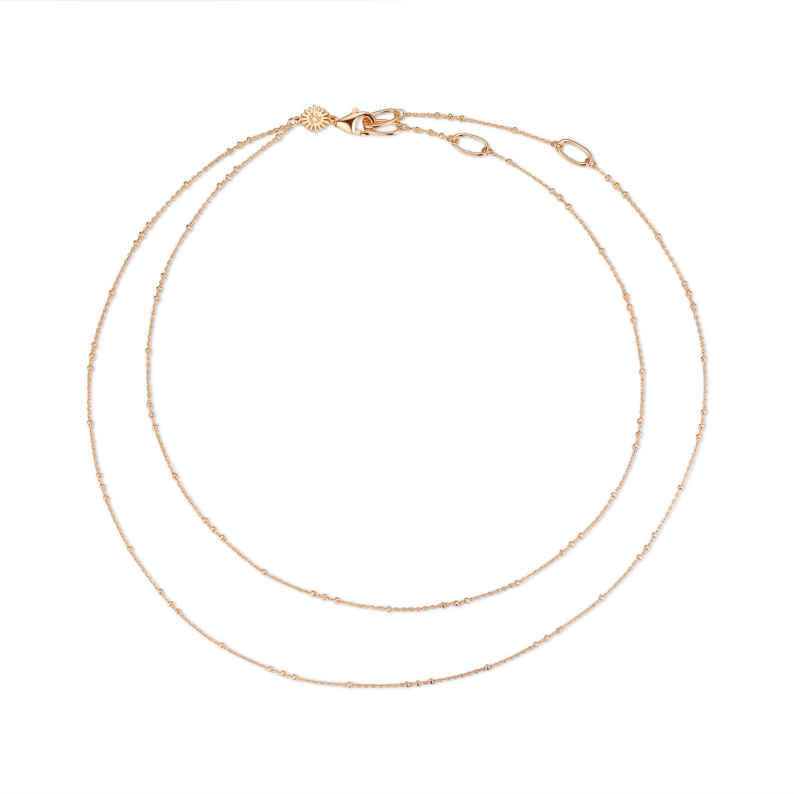 Gold Beaded Layered Necklace Chain | LOVE BY THE MOON