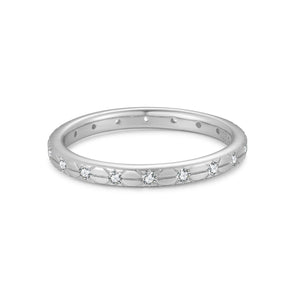 CZ Silver Dainty Ring - Celestial