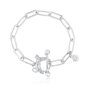 Cynthia x Love by the Moon - Silver Cat Toggle Bracelet