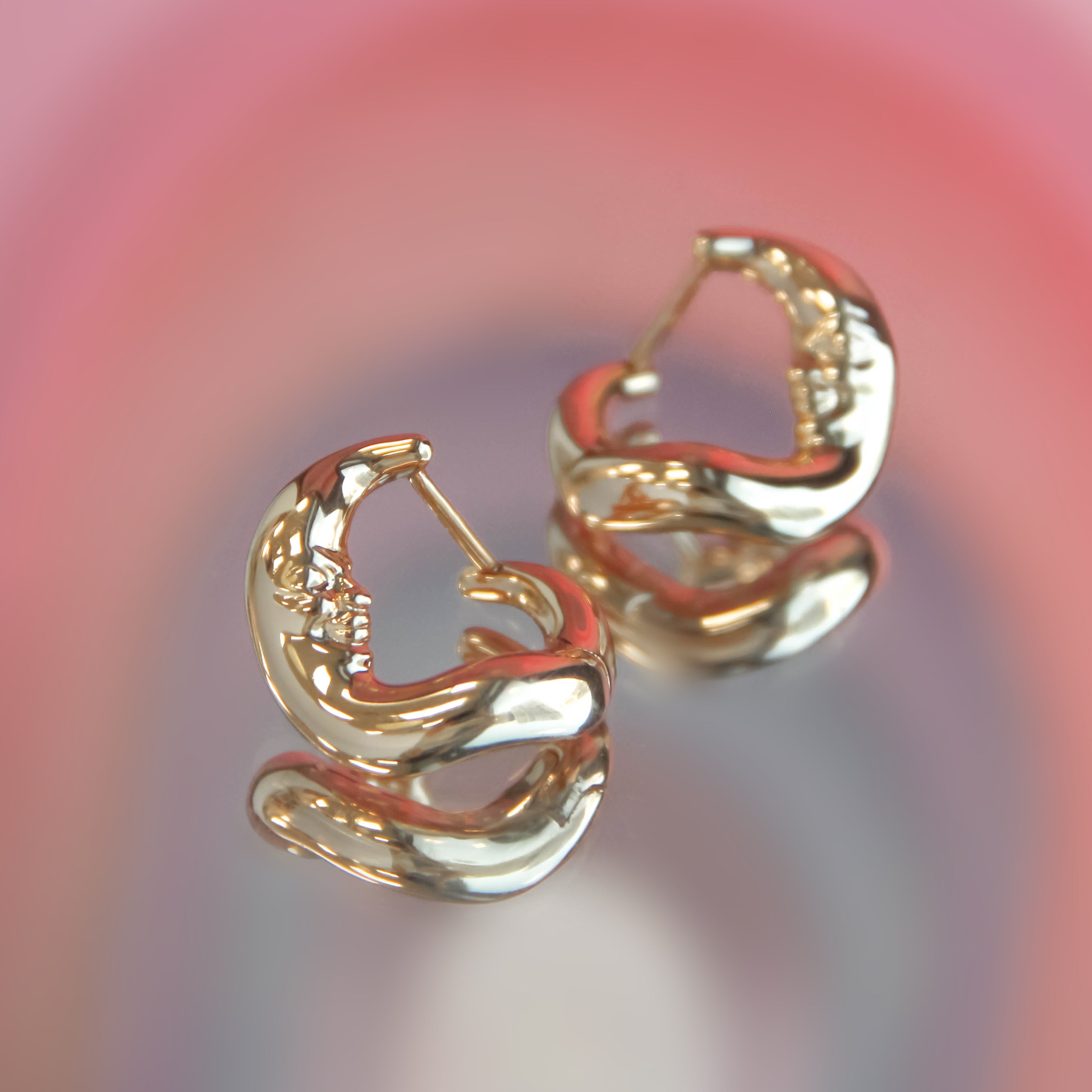 Gold Chunky Hoop Earrings - Embrace | LOVE BY THE MOON