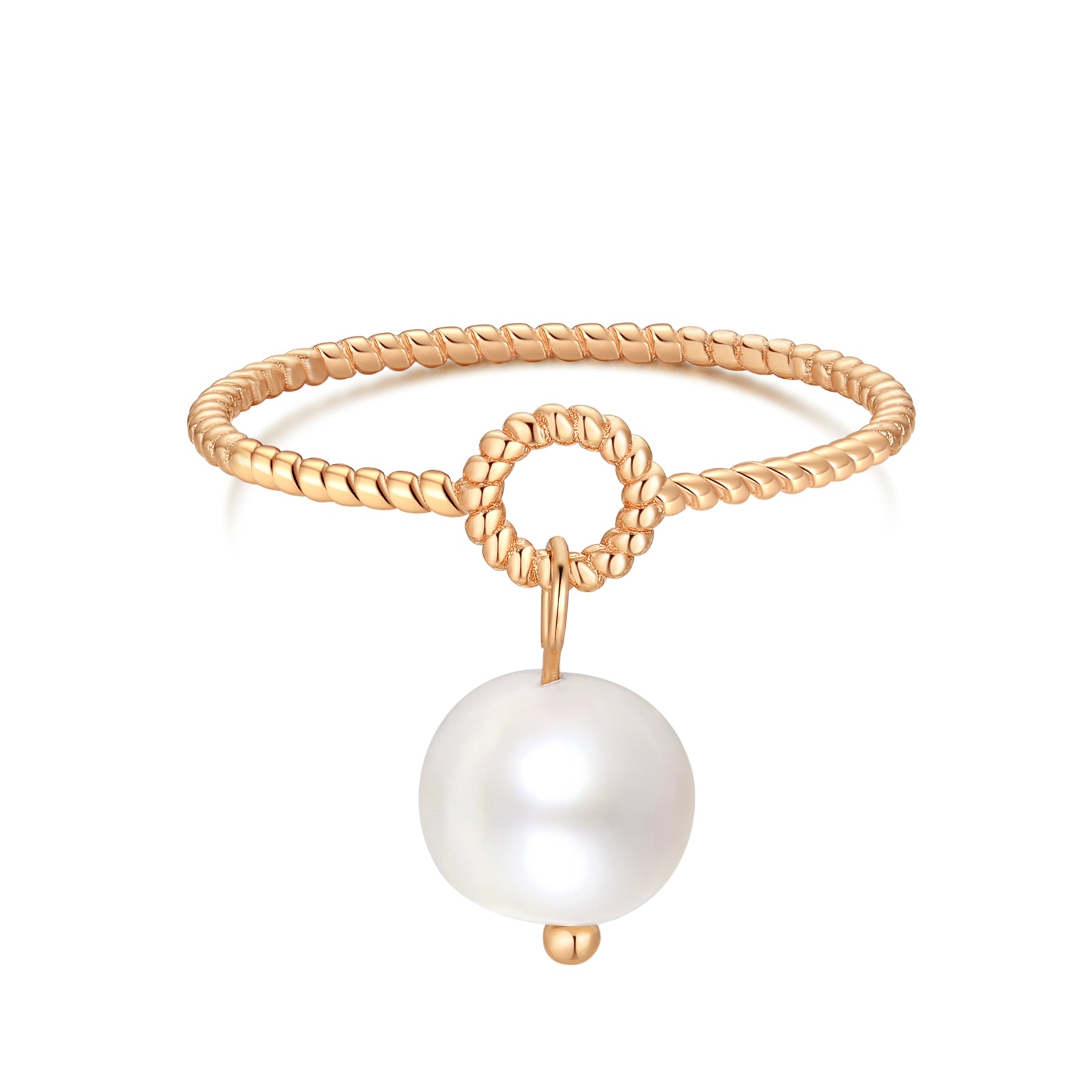 Freshwater Pearl Gold Dainty Ring | LOVE BY THE MOON