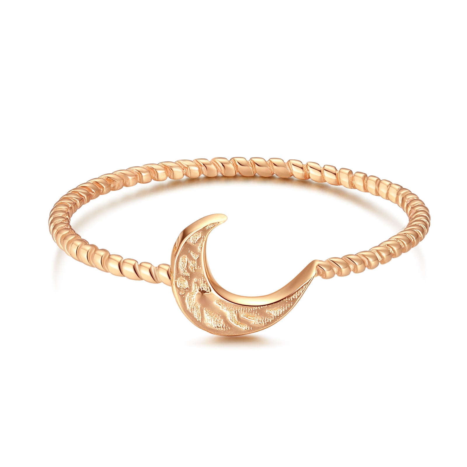 Gold Crescent Moon Dainty Ring | LOVE BY THE MOON