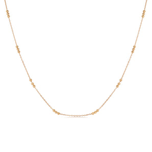 Gold Vermeil Triple Beaded Chain | LOVE BY THE MOON