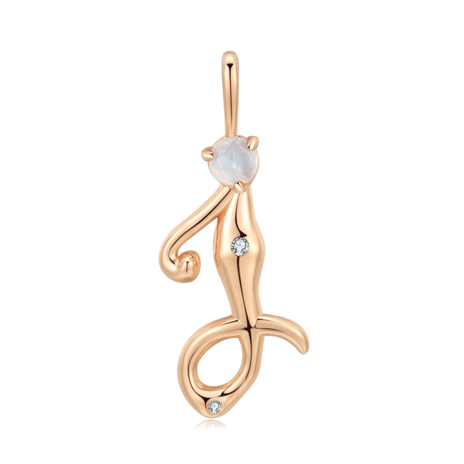 Moonstone Gold Vermeil Letter Pendant - A to Z | LOVE BY THE MOON
